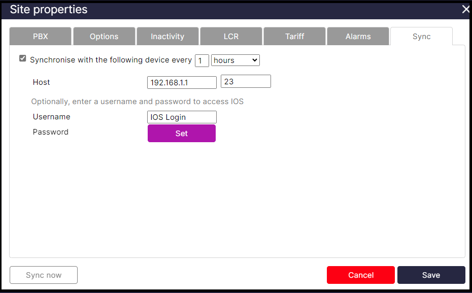 Sync object TIM