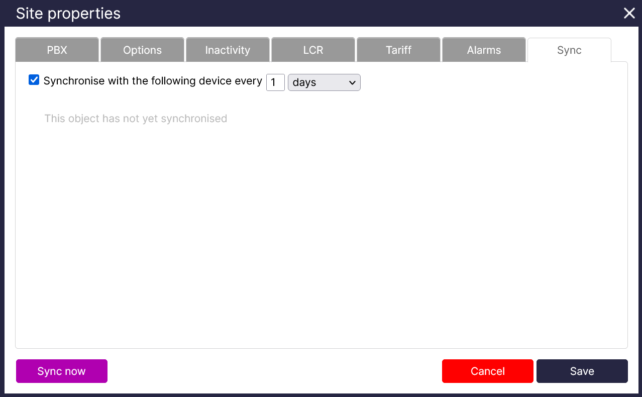 TIM Plus Wildix sync config
